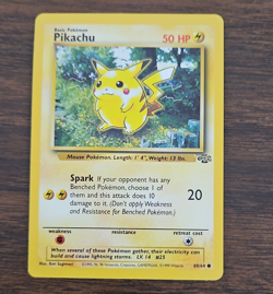 WotC Pokemon TCG Pikachu 60/64 Jungle Common Regular Unlimited 1999 50 HP - Image 1