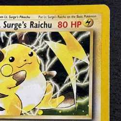 Lt. Surge’s Raichu 11/132 Pokemon TCG Gym Challenge Holo Foil Rare Card MP - Image 3