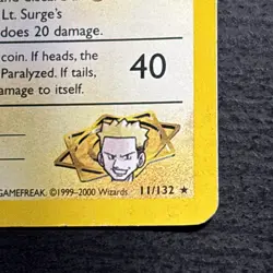 Lt. Surge’s Raichu 11/132 Pokemon TCG Gym Challenge Holo Foil Rare Card MP - Image 4