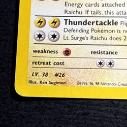 Lt. Surge’s Raichu 11/132 Pokemon TCG Gym Challenge Holo Foil Rare Card MP - Image 5