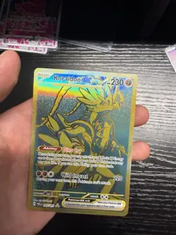 Pokemon TCG Paldean Fates Gold Hyper Rare Koraidon EX 245/091 Near Mint - Image 1