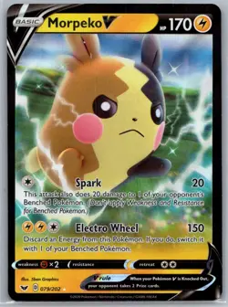 Pokemon Morpeko V Ultra Rare Shining Fates 037/072 NM - Image 1
