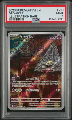 Drowzee 210 Illustration Rare Scarlet & Violet Base Set Pokemon English PSA 9 - Image 1