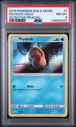Psyduck - Pokemon Detective Pikachu #7 PSA 8.0 - Image 1
