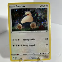 POKEMON SNORLAX 140/202 RARE COSMOS HOLOFOIL SWORD & SHIELD - Image 1