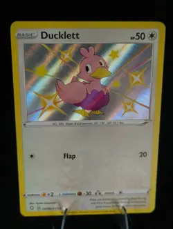 Pokemon TCG Ducklett Shining Fates Holo Card SV095/SV122 - Image 1