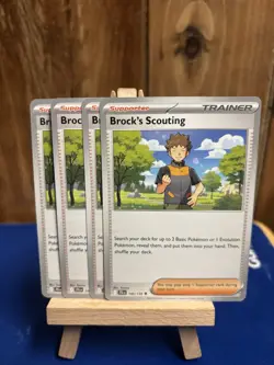 [4x Playset] Brock's Scouting 146/159 Sv09: Journey Together Pokemon TCG - Image 1
