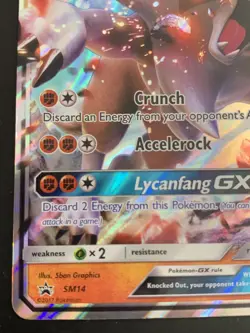 Pokemon TCG Lycanroc GX Sun & Moon SM14 Promo Promo - Image 3