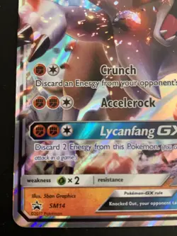 Pokemon TCG Lycanroc GX Sun & Moon SM14 Promo Promo - Image 4