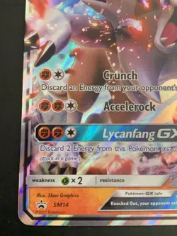 Pokemon TCG Lycanroc GX Sun & Moon SM14 Promo Promo - Image 5