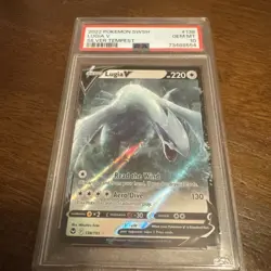 2022 POKEMON SWORD & SHIELD SILVER TEMPEST #138 LUGIA V PSA 10 - Image 1