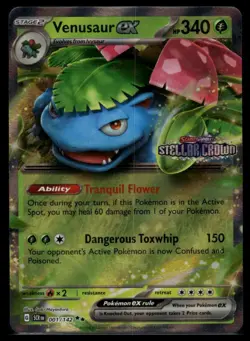 Pokemon Card #001/142 Venusaur ex (Stellar Crown Stamp) - Image 1