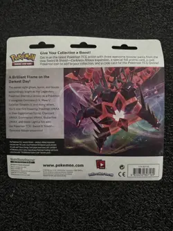 Pokemon TCG SwSh Darkness Ablaze 3-Pack Blister – PROMO / SEALED - Image 2