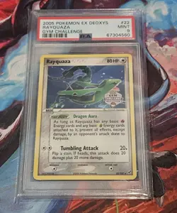 2005 POKEMON EX DEOXYS GYM CHALLENGE #22 RAYQUAZA PSA 9 - Image 2