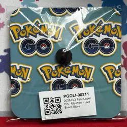 Official 2026 Pokemon GO Fest Chicago Lapel Pin featuring Mewtwo New Sealed - Image 2