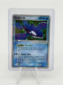 2006 Pokemon Nintendo Kyogre ex 95/100 Crystal Guardians Holo Card RARE - Image 1