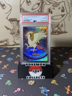 Pokemon Pidgeot #18 Topps 1999 TV Animation Rainbow Foil Blue Logo PSA 6. POP 3 - Image 1