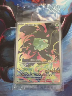 Pokemon Bulbasaur 133/132 Mega Evolution Stamped Promo Near Mint - Image 1