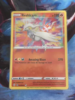 Pokemon Reshiram Amazing Rare 017/072 Shining Fates Near Mint - Image 1