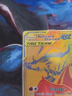 Reshiram & Charizard GX - SM247 Holo Promo Sun & Moon Promo Pokemon Holo NM - Image 2