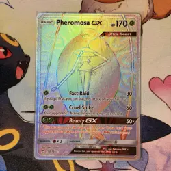 Pheromosa GX - 158/156 - Pokemon Ultra Prism Sun & Moon Secret Rare Card NM - Image 1