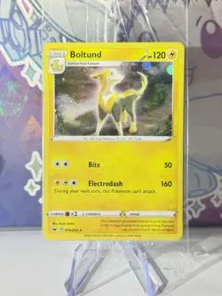 SEALED Boltund 076/202 Cosmos Holo Swirl Pokemon Sword & Shield Knockout Promo - Image 1
