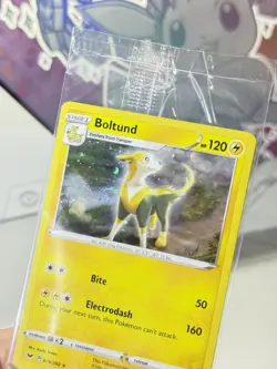 SEALED Boltund 076/202 Cosmos Holo Swirl Pokemon Sword & Shield Knockout Promo - Image 4