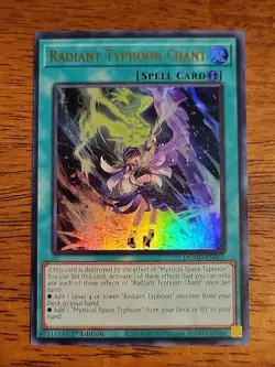 YUGIOH x1 DOOD-EN061 RADIANT TYPHOON CHANT - ULTRA RARE 1st EDITION NEVER PLAYED - Image 1