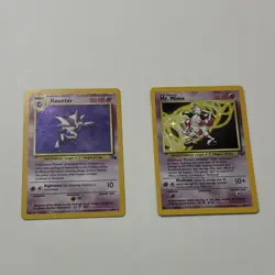 Pokemon TCG Jungle Haunter 6/62 & Mr. Mime 6/64 Holo Lot 2 Cards 1999 DAMAGED - Image 1
