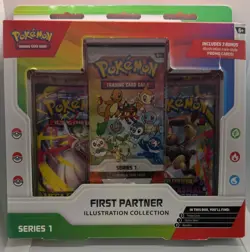 Pokemon TCG First Partner Illustration Collection Series 1 Box SEALED Box Tear - Image 1