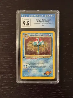 CGC 9.5 Misty's Tentacruel Gym Heroes 1st Edition 10/132 Holo Pokemon Card psa - Image 1
