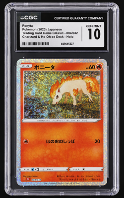 CGC 10 GEM MINT Ponyta 004/032 Charizard & Ho-Oh ex Deck Trading Card Game Class - Image 1