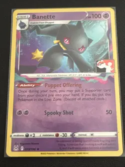 Pokemon TCG Banette Holo Rare Prize Pack Series Cards 073/196 NM Condition - Image 1