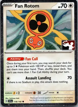 Fan Rotom Holo Common Prize Pack Series Cards 118/142 NM - Image 1