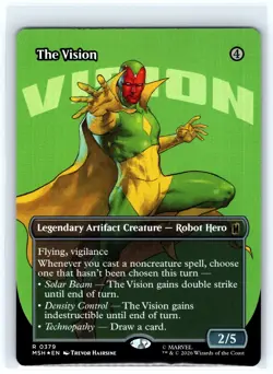 The Vision (Borderless) 379 Marvel Super Heroes Magic: The Gathering Foil NM - Image 1