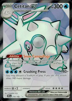 Cetitan ex 210/182 Ultra Rare Destined Rivals Pokemon Holo NM - Image 1