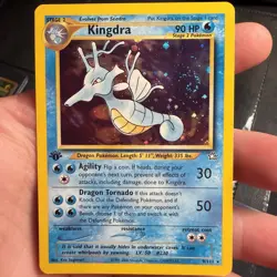 Kingdra (1st Edition) 8/111 Holo Pokemon Neo Genesis Vintage SWIRL Near MINT !🧼 - Image 1