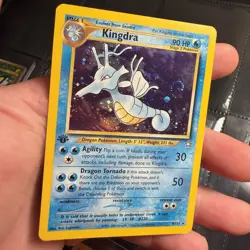 Kingdra (1st Edition) 8/111 Holo Pokemon Neo Genesis Vintage SWIRL Near MINT !🧼 - Image 2