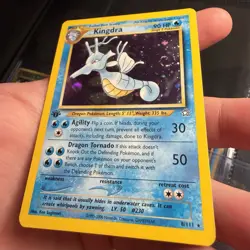 Kingdra (1st Edition) 8/111 Holo Pokemon Neo Genesis Vintage SWIRL Near MINT !🧼 - Image 3