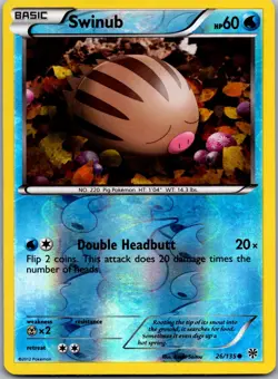 SWINUB 26/135 2013 PLASMA STORM COMMON REVERSE HOLO POKEMON KOUKI SAITOU - Image 1