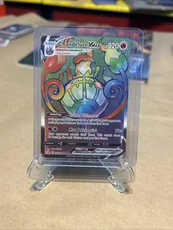 Pokemon TCG Chandelure VMAX 265/264 Rainbow Secret Rare Fusion Strike - Image 1