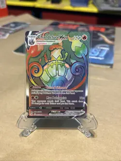 Pokemon TCG Chandelure VMAX 265/264 Rainbow Secret Rare Fusion Strike - Image 2