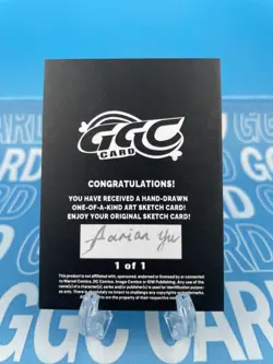 【Black Card】GGC Studio Marvel Gamora Artist Hand Drawn Auto Sketch Card 1/1 - Image 2