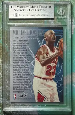 MICHAEL JORDAN 1995-96 FLEER ULTRA FABULOUS FIFTIES CARD BGS 8🔥 - Image 2