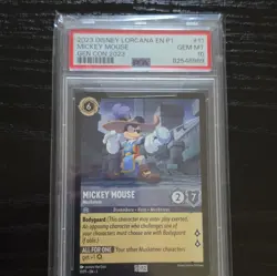 Ravensburger Disney Lorcana PSA 10 Gen Con 2023 #11 Mickey Mouse Musketeer - Image 1