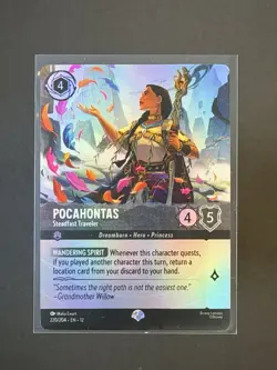 Pocahontas Steadfast Traveler 220/204 Epic Foil Wilds Unknown NM Disney Lorcana - Image 1