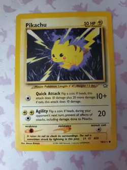 Pikachu 70/111 Neo Genesis Set Rare Vintage Pokemon Card - Image 1