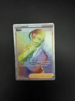 Pokemon TCG Rose Card Darkness Ablaze Secret Rainbow Rare 196/189 - Image 3