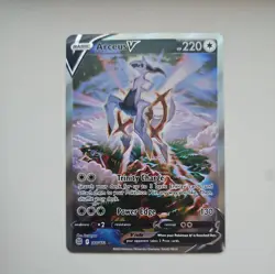 Arceus V (Alternate Full Art) Ultra Rare SWSH09: Brilliant Stars 166/172 NM/M - Image 1