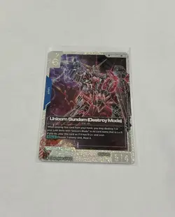 Gundam TCG Unicorn Gundam (Destroy Mode) (SP) LR+ Phantom Aria GD01-002 Alt Art - Image 1